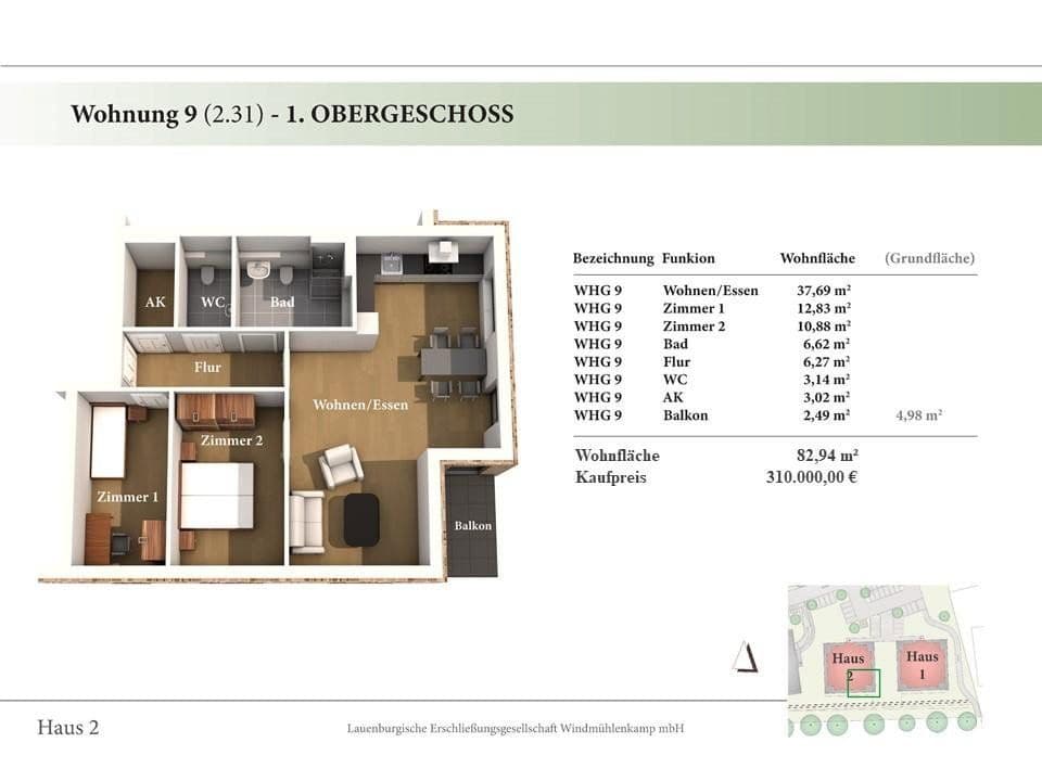 Prodej bytu 3+1 83 m², Hinter der Feldstraße 7, Lauenburg/Elbe, Šlesvicko-Holštýnsko Prodej bytu 3+1 83 m², Hinter der Feldstraße 7, Lauenburg/Elbe, Šlesvicko-Holštýnsko