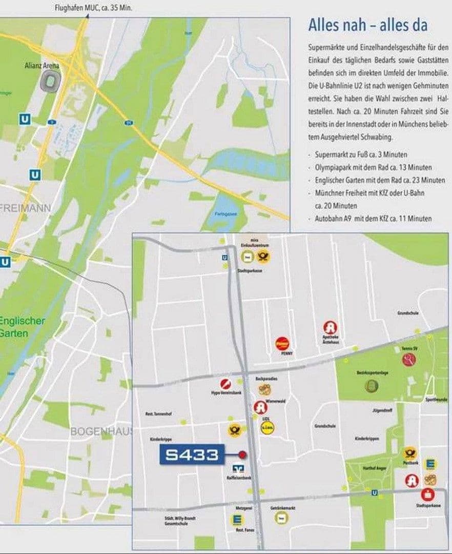 Pronájem bytu 1+1 35 m², Schleißheimerstrasse 433, München - Am Hart, Bavorsko Pronájem bytu 1+1 35 m², Schleißheimerstrasse 433, München - Am Hart, Bavorsko