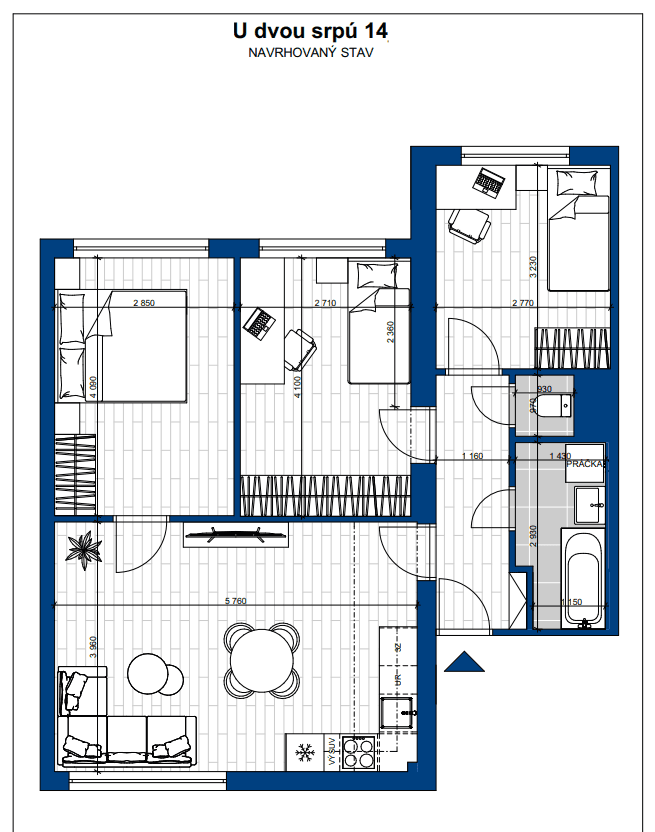 Prodej bytu 4+kk 64 m², U Dvou srpů, Praha, Praha Prodej bytu 4+kk 64 m², U Dvou srpů, Praha, Praha