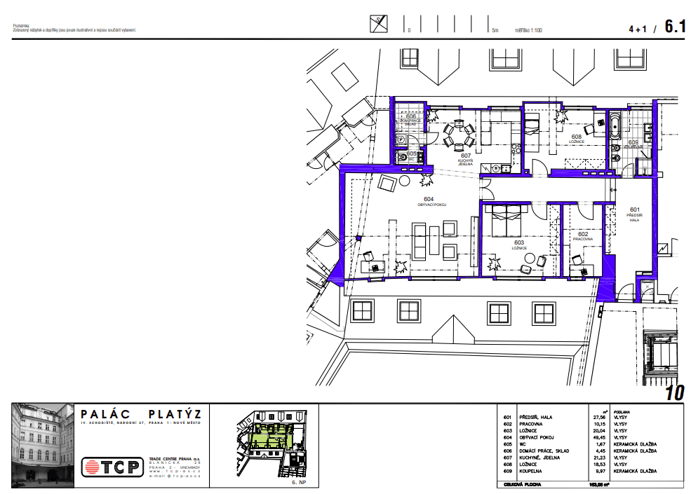 Pronájem bytu 4+1 163 m², Národní, Praha, Praha Pronájem bytu 4+1 163 m², Národní, Praha, Praha