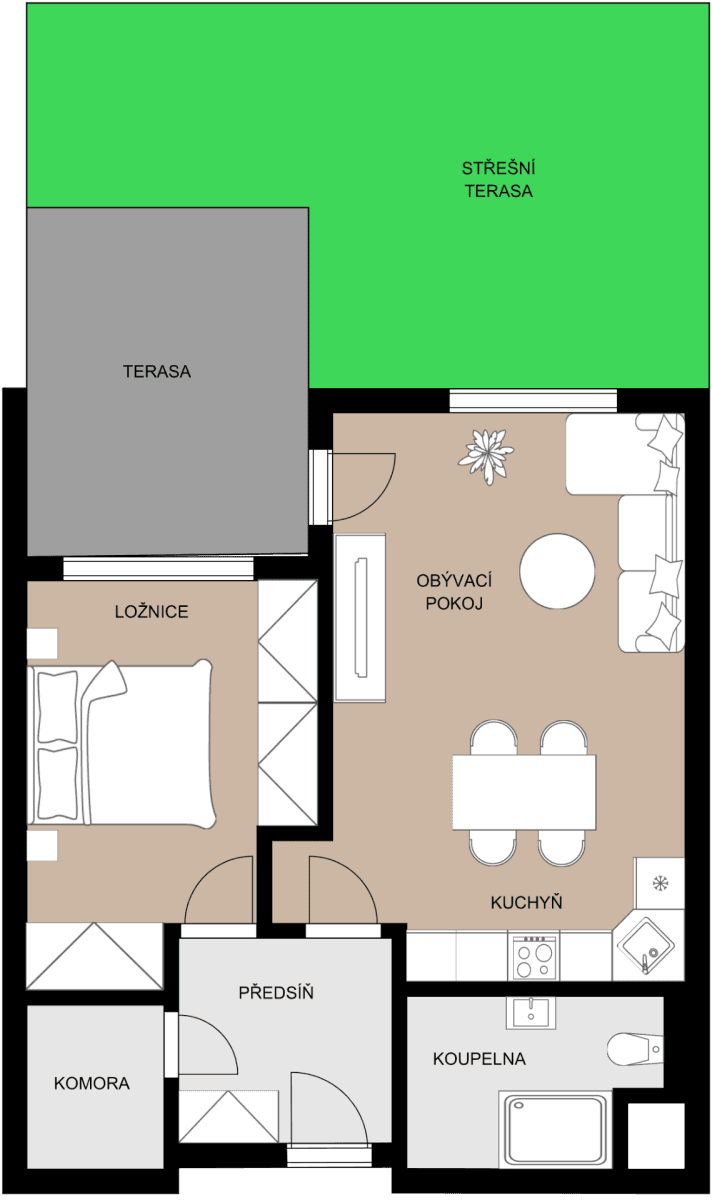 Prodej bytu 2+kk 54 m², Stočesova, Praha, Praha Prodej bytu 2+kk 54 m², Stočesova, Praha, Praha