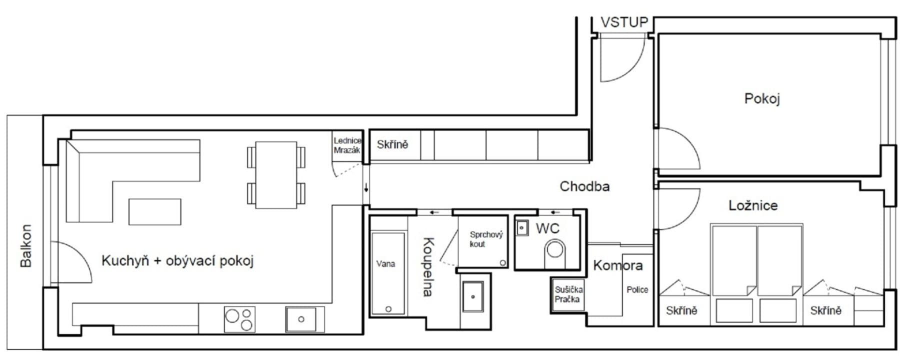 Pronájem bytu 3+kk 67 m², Dačického, Praha, Praha Pronájem bytu 3+kk 67 m², Dačického, Praha, Praha