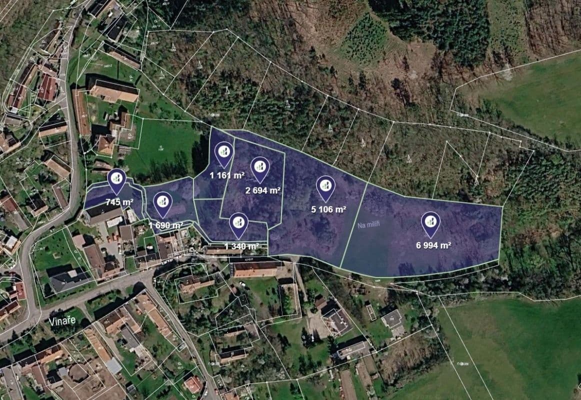 Prodej pozemku 5.515 m², Vinaře, Středočeský kraj Prodej pozemku 5.515 m², Vinaře, Středočeský kraj