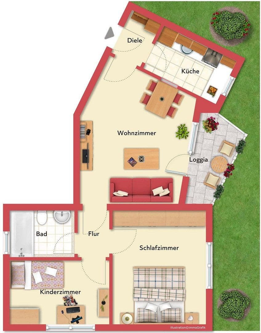 Prodej bytu 3+1 55 m², Oberhausen, Severní Porýní-Vestfálsko Prodej bytu 3+1 55 m², Oberhausen, Severní Porýní-Vestfálsko