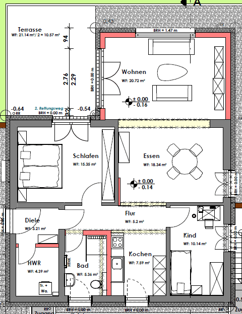 Pronájem bytu 3+1 100 m², Berliner Str. 8, Bad Kreuznach, Porýní-Falc Pronájem bytu 3+1 100 m², Berliner Str. 8, Bad Kreuznach, Porýní-Falc