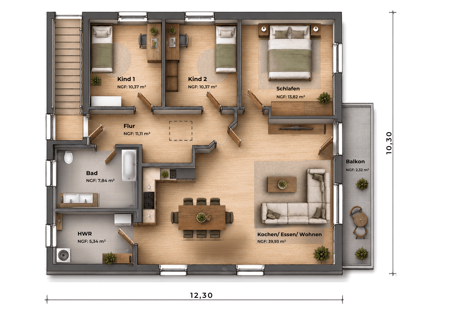 Prodej bytu 4+1 100 m², Friedrich-Harke-Weg 1, Minden, Severní Porýní-Vestfálsko Prodej bytu 4+1 100 m², Friedrich-Harke-Weg 1, Minden, Severní Porýní-Vestfálsko