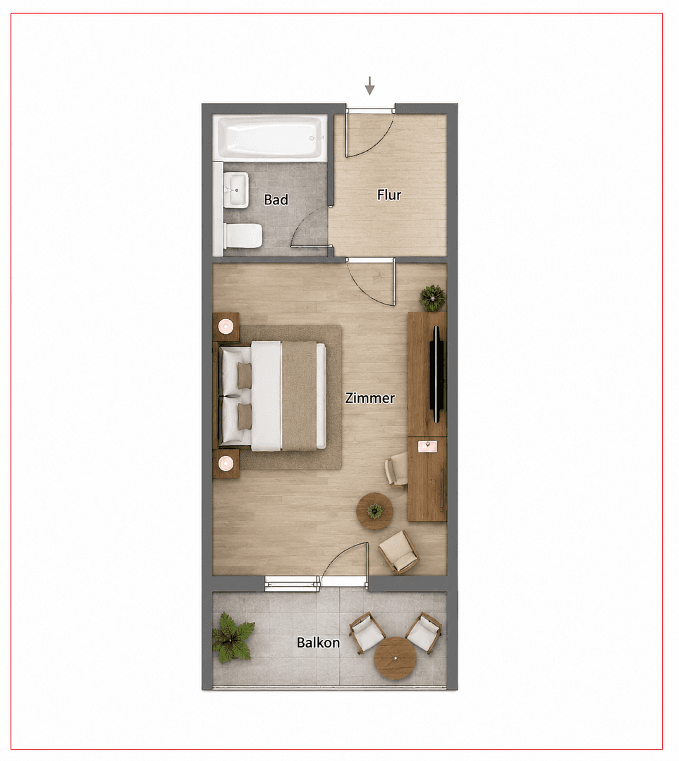 Prodej bytu 1+1 28 m², Bad Aibling, Bavorsko Prodej bytu 1+1 28 m², Bad Aibling, Bavorsko