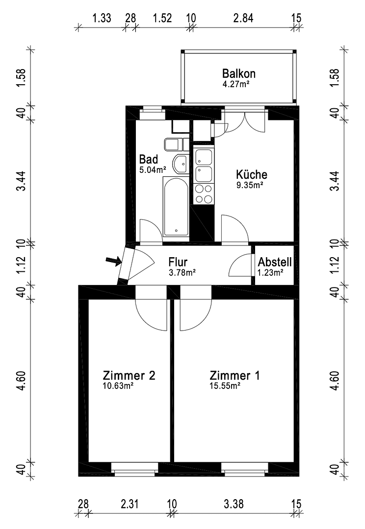 Prodej bytu 2+1 48 m², Berlin, Berlín Prodej bytu 2+1 48 m², Berlin, Berlín