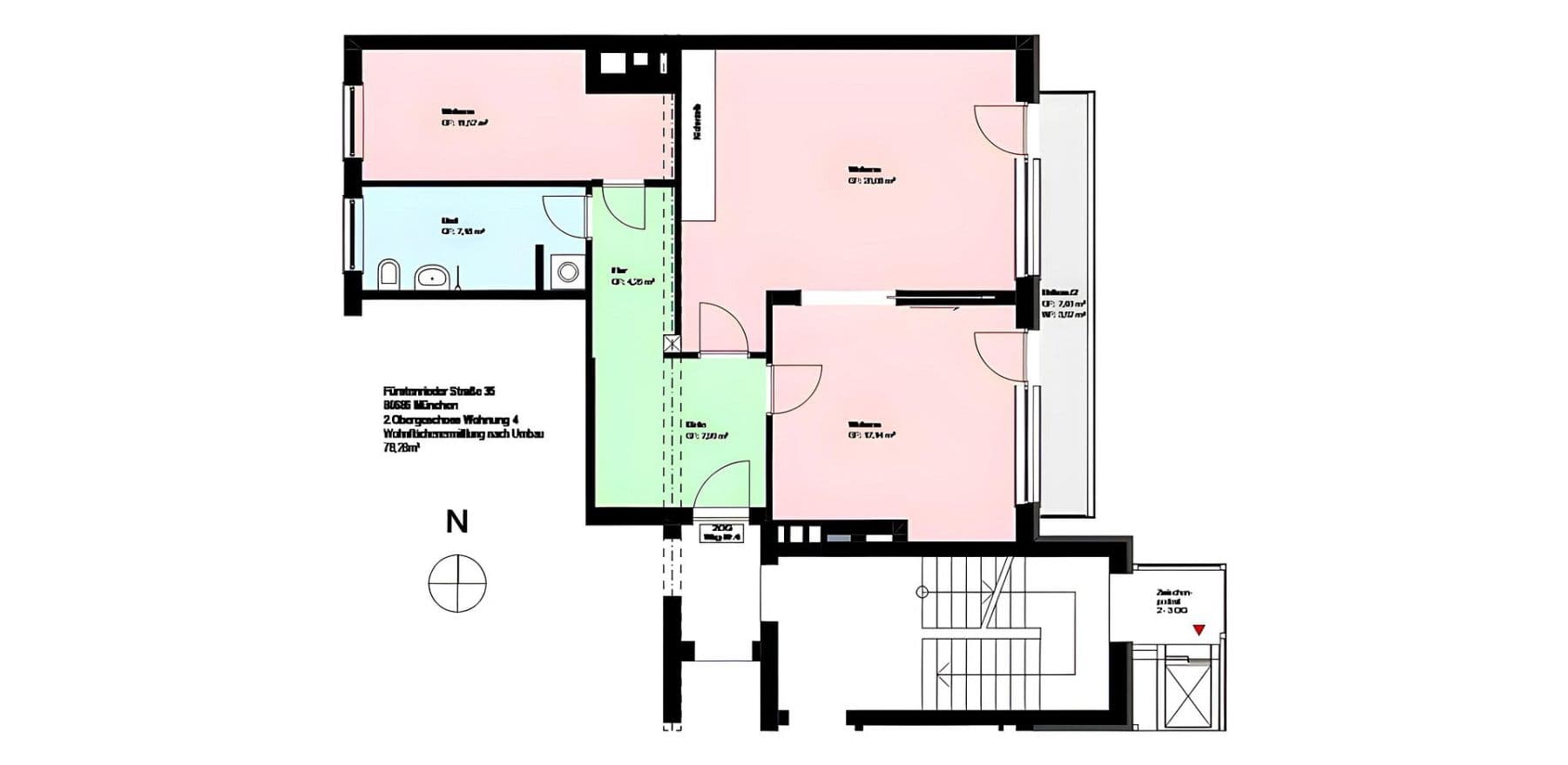 Pronájem bytu 3+1 78 m², Fürstenrieder Str. 35, München, Bavorsko Pronájem bytu 3+1 78 m², Fürstenrieder Str. 35, München, Bavorsko