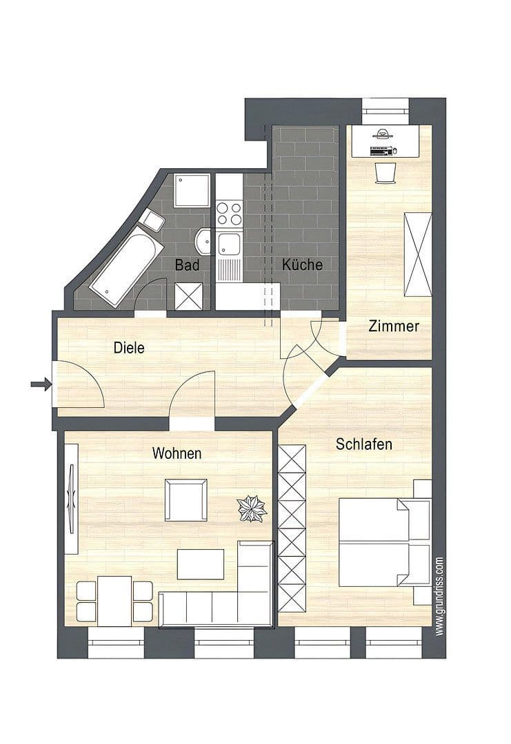 Pronájem bytu 3+1 78 m², Kohlgartenstraße 65, Leipzig, Sasko Pronájem bytu 3+1 78 m², Kohlgartenstraße 65, Leipzig, Sasko