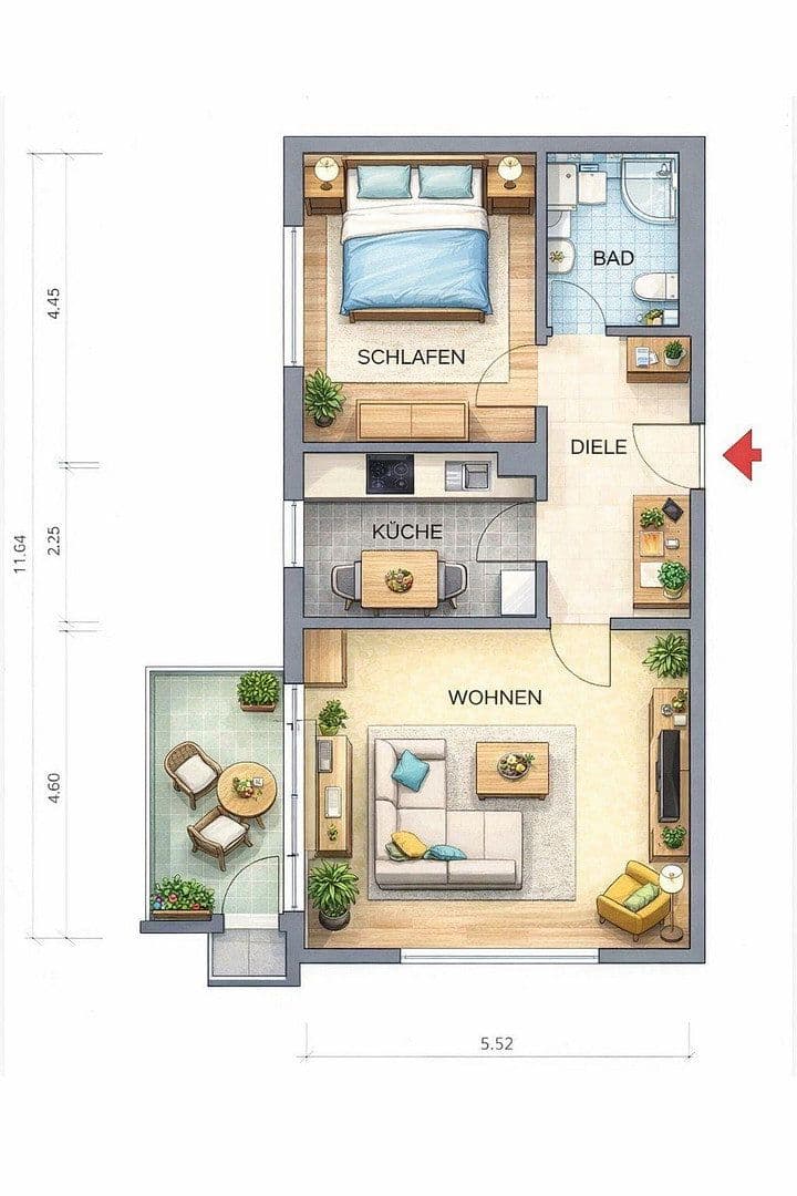 Prodej bytu 2+1 65 m², Kleine Nelkenstraße 36, Frankfurt am Main, Hessen Prodej bytu 2+1 65 m², Kleine Nelkenstraße 36, Frankfurt am Main, Hessen