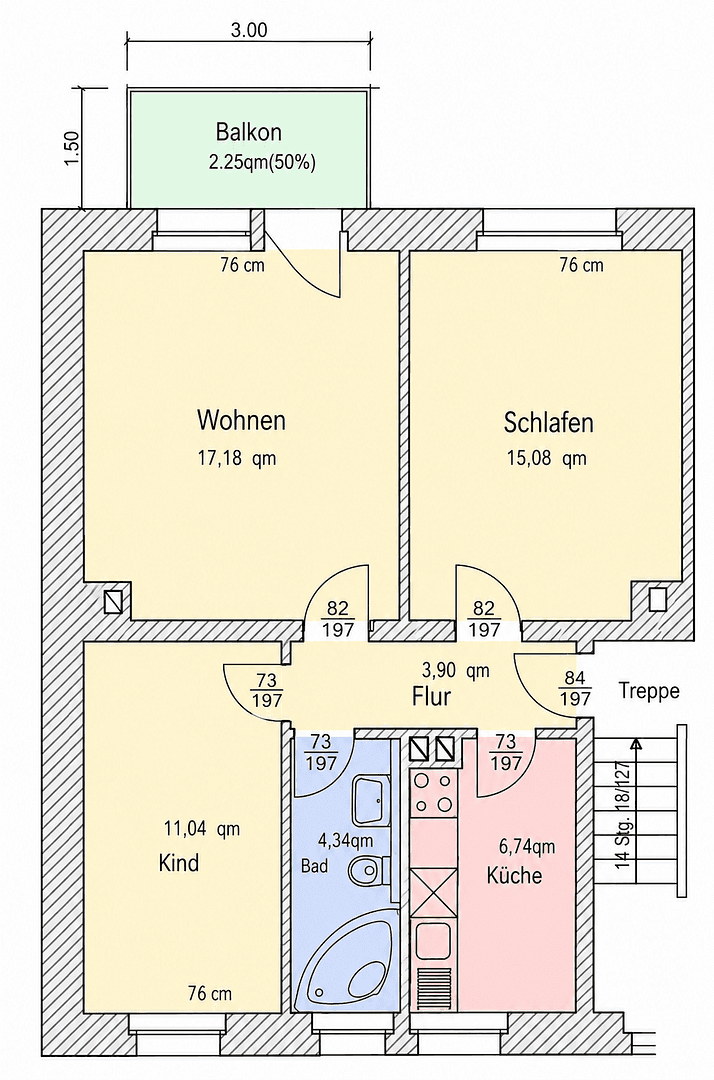 Pronájem bytu 3+1 60 m², Keilbergstraße 6, Oberwiesenthal, Sasko Pronájem bytu 3+1 60 m², Keilbergstraße 6, Oberwiesenthal, Sasko