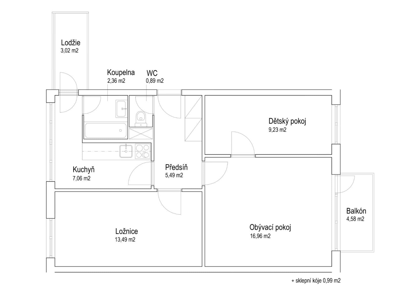 Prodej bytu 3+1 64 m², Severní, Hradec Králové, Královéhradecký kraj Prodej bytu 3+1 64 m², Severní, Hradec Králové, Královéhradecký kraj