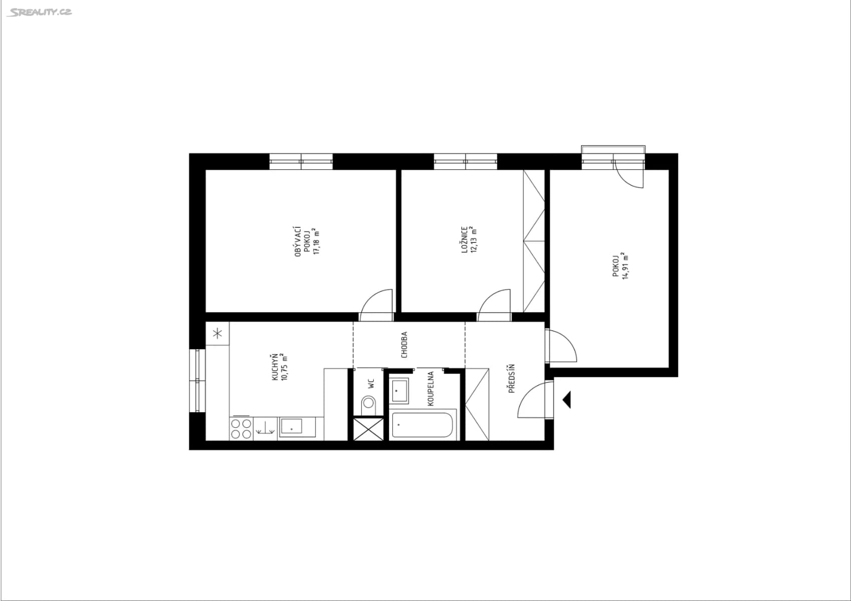 Pronájem bytu 3+1 75 m², Padělky VIII, Zlín, Zlínský kraj Pronájem bytu 3+1 75 m², Padělky VIII, Zlín, Zlínský kraj