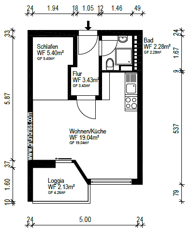 Pronájem bytu 1+1 33 m², Augustaanlage 40, Mannheim, Bádensko-Württembersko Pronájem bytu 1+1 33 m², Augustaanlage 40, Mannheim, Bádensko-Württembersko