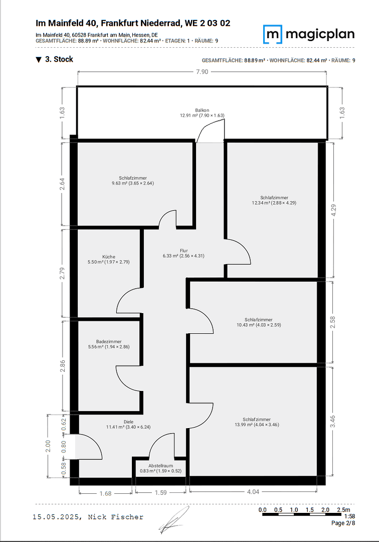 Pronájem bytu 82 m², Im Mainfeld 40, Frankfurt am Main, Hessen Pronájem bytu 82 m², Im Mainfeld 40, Frankfurt am Main, Hessen