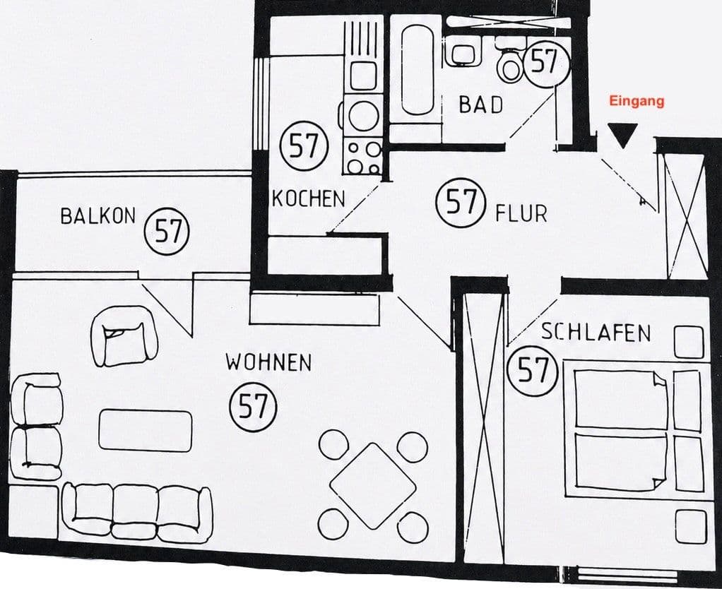 Prodej bytu 2+1 62 m², Hannover, Dolní Sasko Prodej bytu 2+1 62 m², Hannover, Dolní Sasko