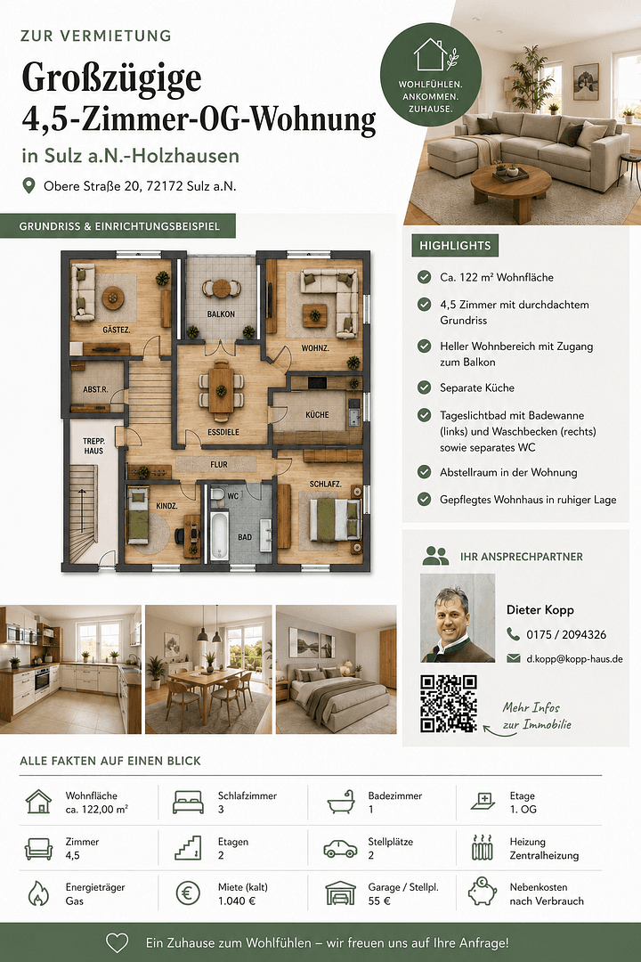 Pronájem bytu 4+kk 122 m², Obere Straße 20, Sulz am Neckar, Bádensko-Württembersko Pronájem bytu 4+kk 122 m², Obere Straße 20, Sulz am Neckar, Bádensko-Württembersko