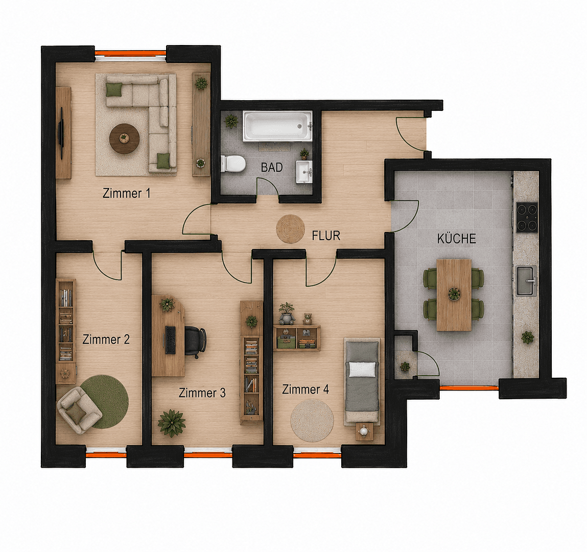 Pronájem bytu 4+1 101 m², Johannes-Müller-Straße 9, Koblenz, Porýní-Falc Pronájem bytu 4+1 101 m², Johannes-Müller-Straße 9, Koblenz, Porýní-Falc
