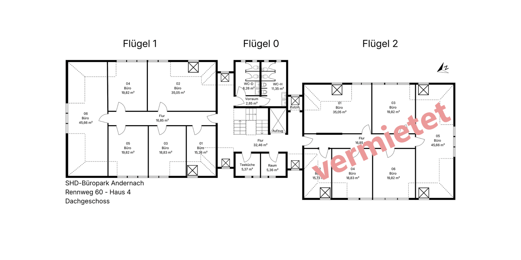 Pronájem kanceláře 204 m², Rennweg 60, Andernach, Porýní-Falc Pronájem kanceláře 204 m², Rennweg 60, Andernach, Porýní-Falc