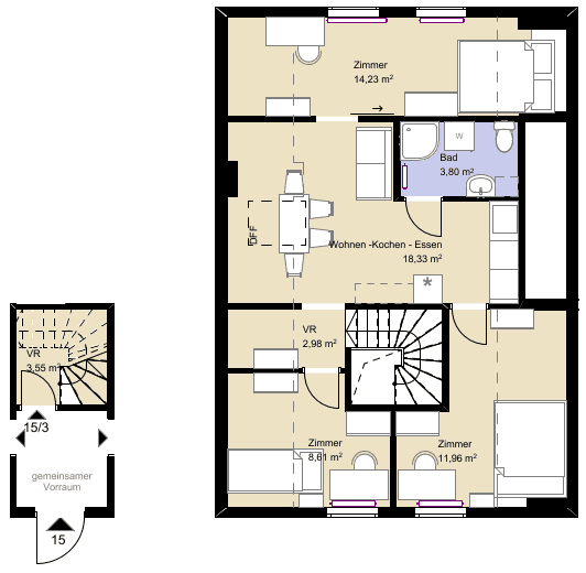 Pronájem bytu 4+1 63 m², Ansfelden, Horní Rakousko Pronájem bytu 4+1 63 m², Ansfelden, Horní Rakousko