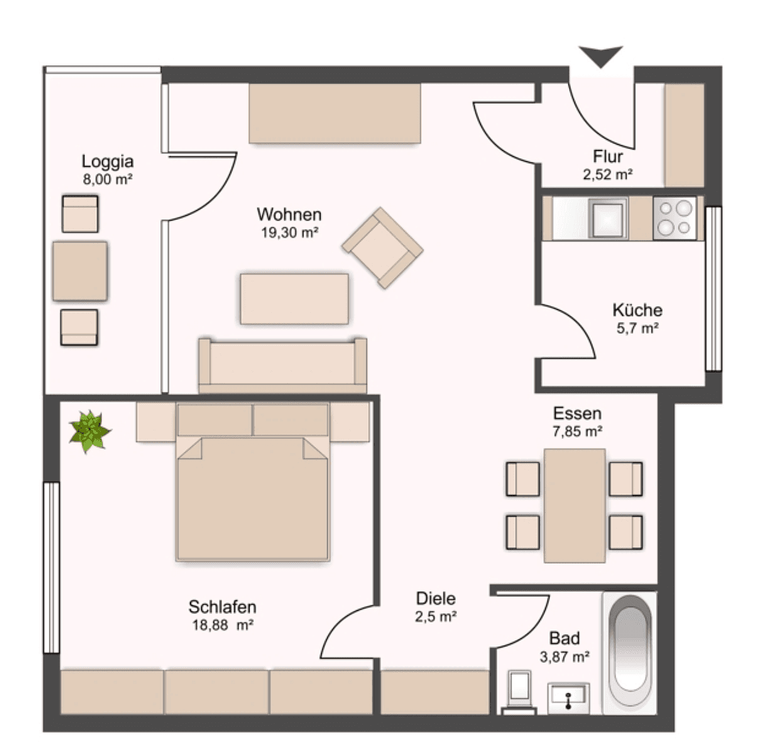 Pronájem bytu 2+kk 65 m², Konrad-Adenauer-Straße 32, Offenbach, Hessen Pronájem bytu 2+kk 65 m², Konrad-Adenauer-Straße 32, Offenbach, Hessen