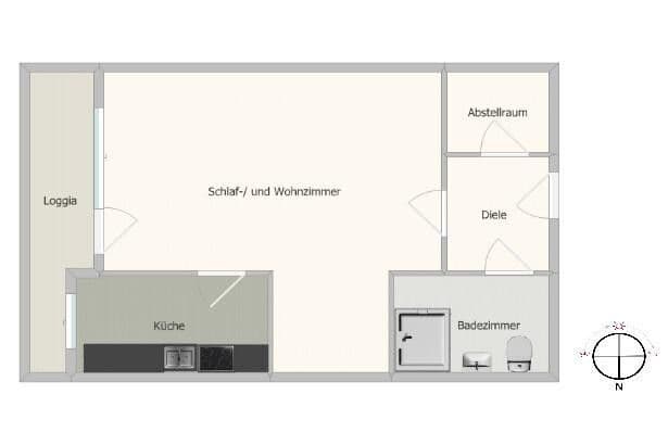 Pronájem bytu 1+1 36 m², Adlerstr. 46, Ratingen, Severní Porýní-Vestfálsko Pronájem bytu 1+1 36 m², Adlerstr. 46, Ratingen, Severní Porýní-Vestfálsko