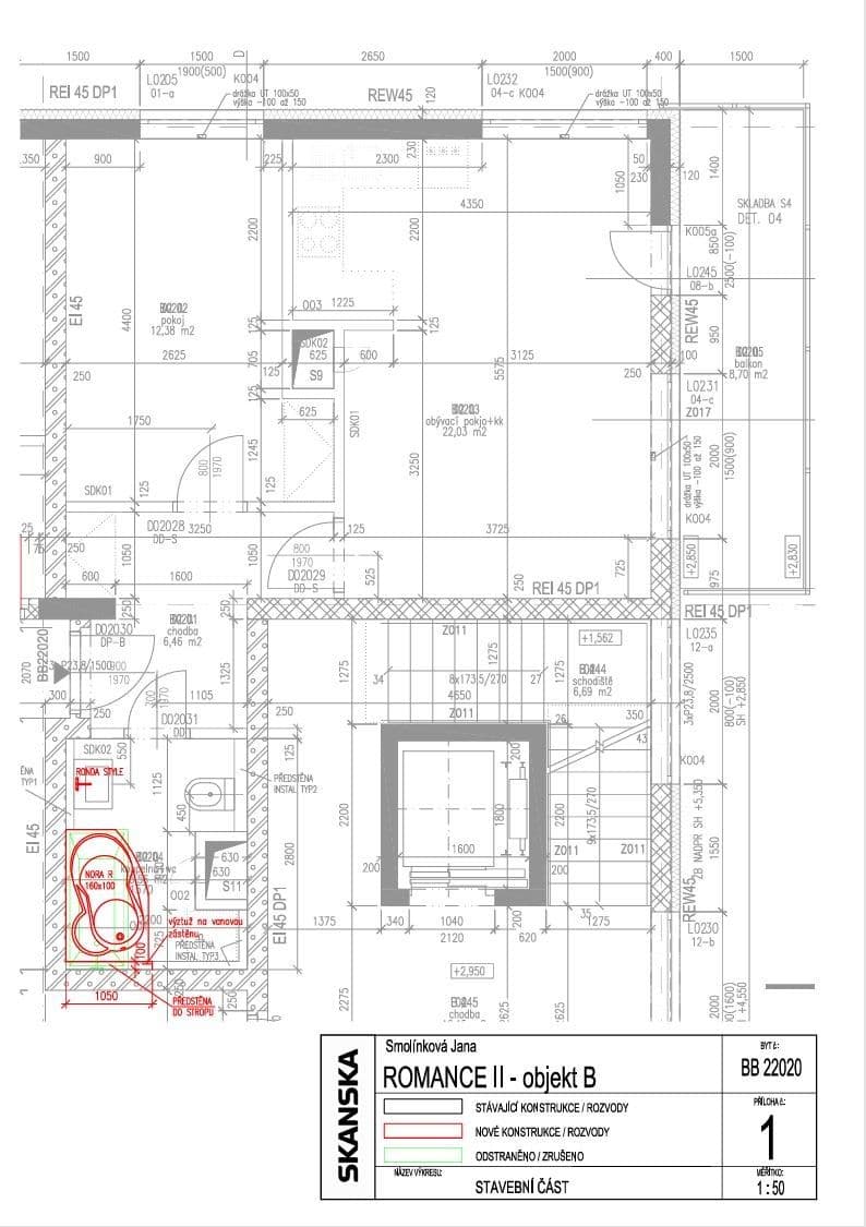 Pronájem bytu 2+kk 46 m², Václava Trojana, Praha, Praha Pronájem bytu 2+kk 46 m², Václava Trojana, Praha, Praha
