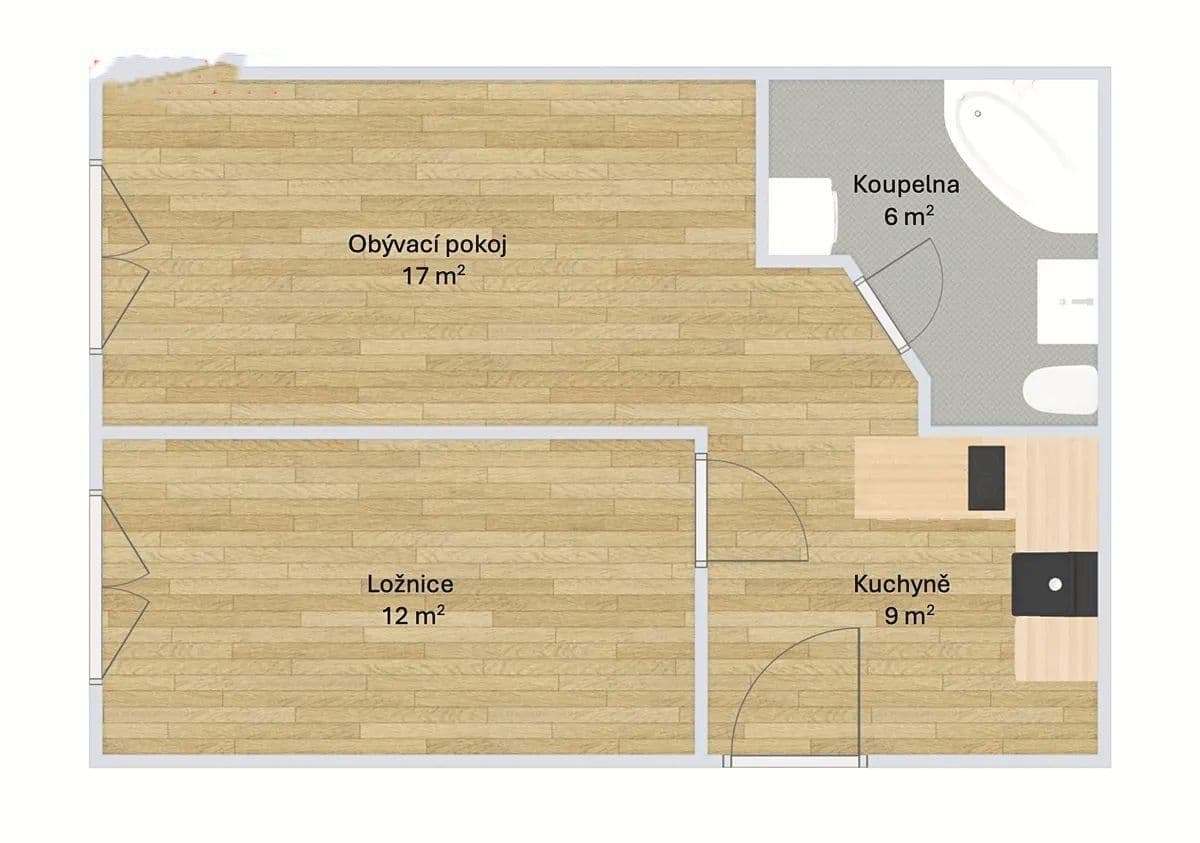 Pronájem bytu 2+kk 44 m², Podolská, Praha, Praha Pronájem bytu 2+kk 44 m², Podolská, Praha, Praha