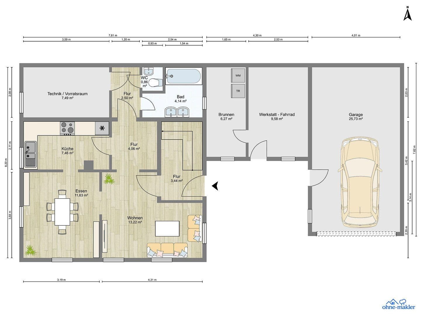 Prodej domu 91 m², pozemek 247 m², Windsbach, Bavorsko Prodej domu 91 m², pozemek 247 m², Windsbach, Bavorsko