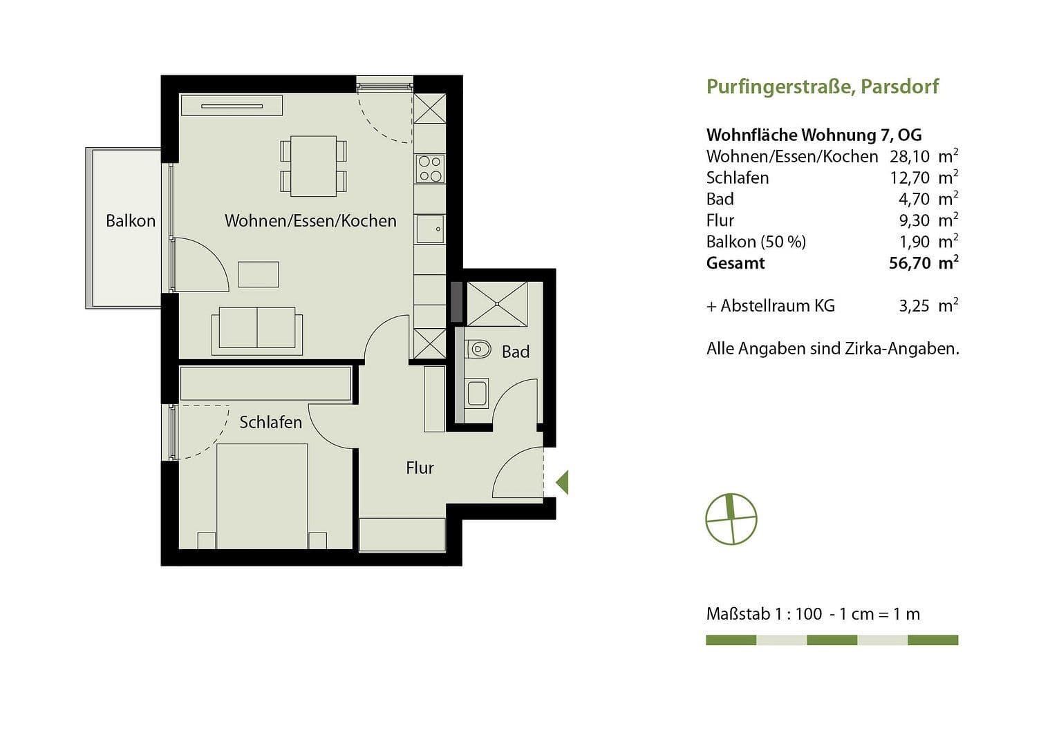 Prodej bytu 2+1 57 m², Parsdorf, Bavorsko Prodej bytu 2+1 57 m², Parsdorf, Bavorsko