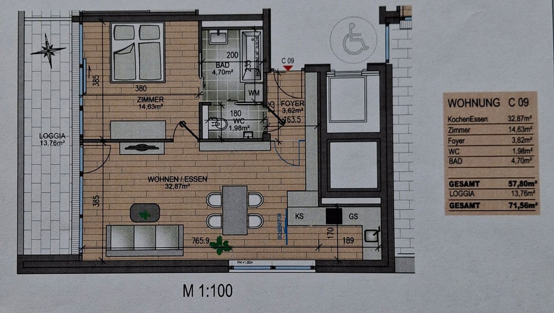 Prodej bytu 2+1 58 m², Kufstein, Tyrolsko Prodej bytu 2+1 58 m², Kufstein, Tyrolsko