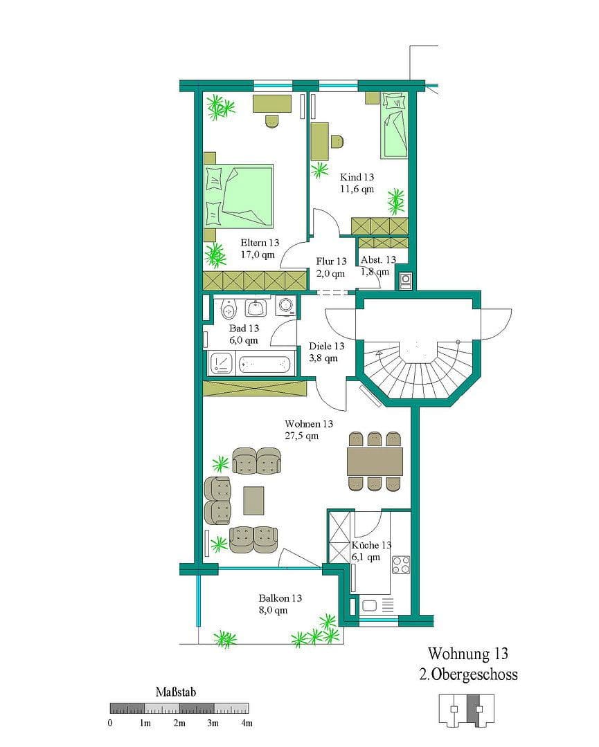 Prodej bytu 3+1 80 m², Raiffeisenstr. 17a, Bad Abbach, Bavorsko Prodej bytu 3+1 80 m², Raiffeisenstr. 17a, Bad Abbach, Bavorsko