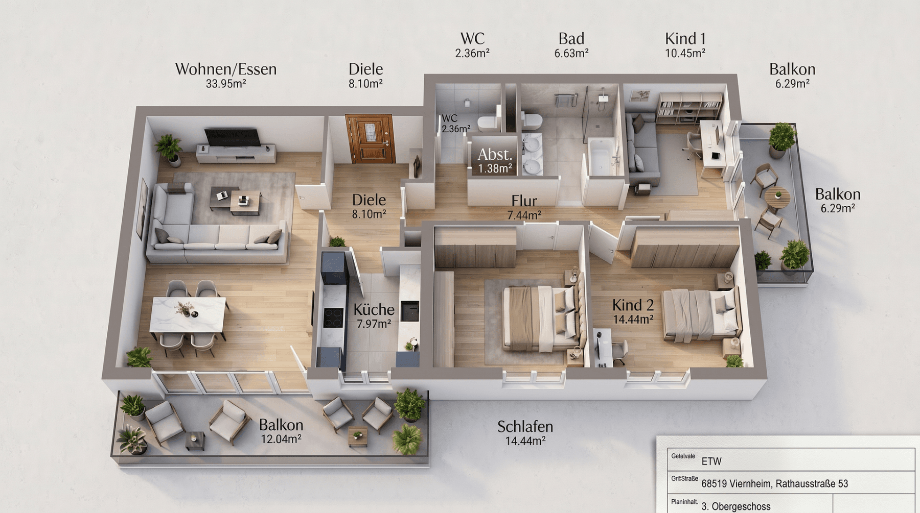 Prodej bytu 4+1 117 m², Viernheim, Hessen Prodej bytu 4+1 117 m², Viernheim, Hessen