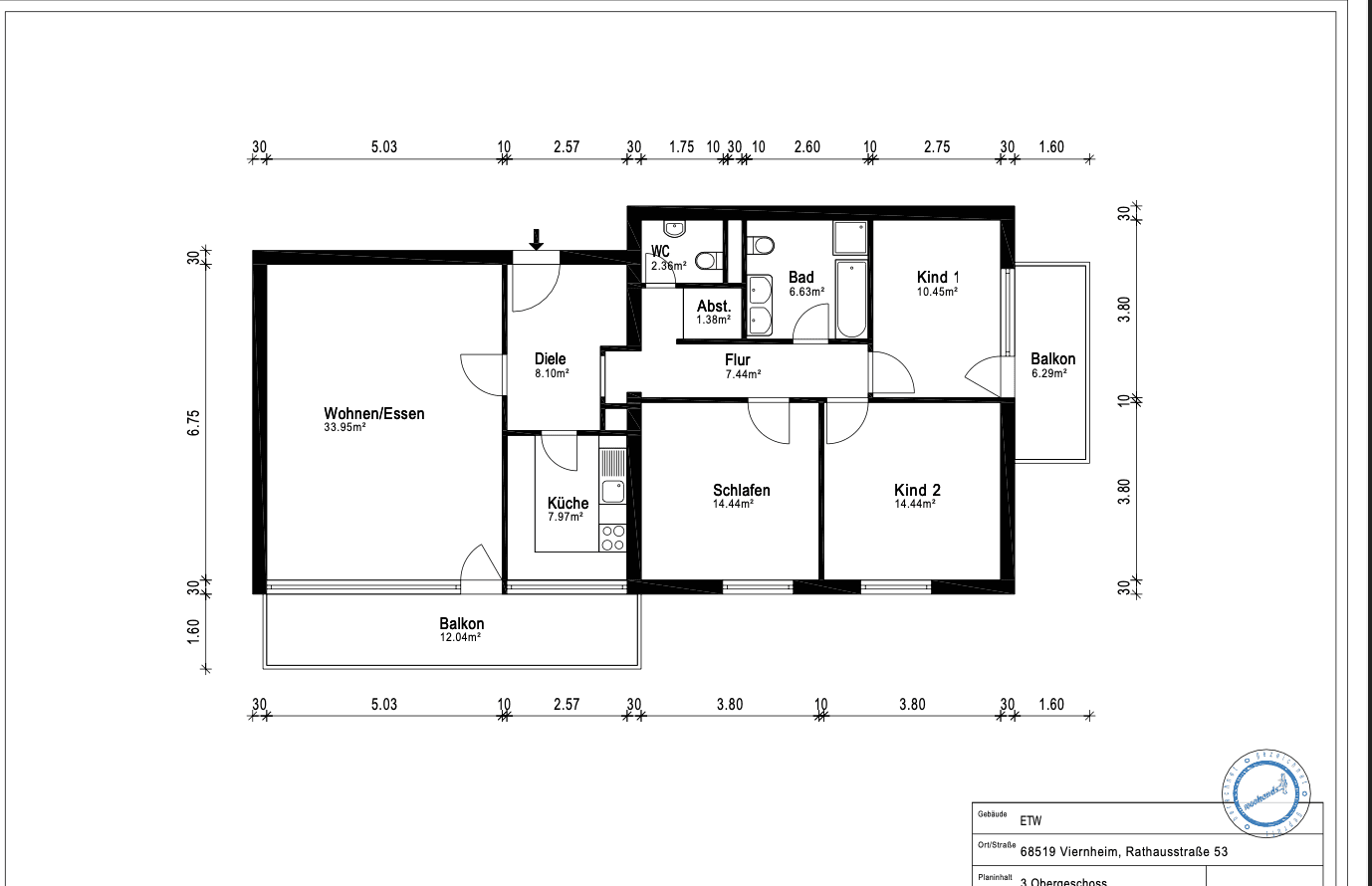 Prodej bytu 4+1 117 m², Viernheim, Hessen Prodej bytu 4+1 117 m², Viernheim, Hessen