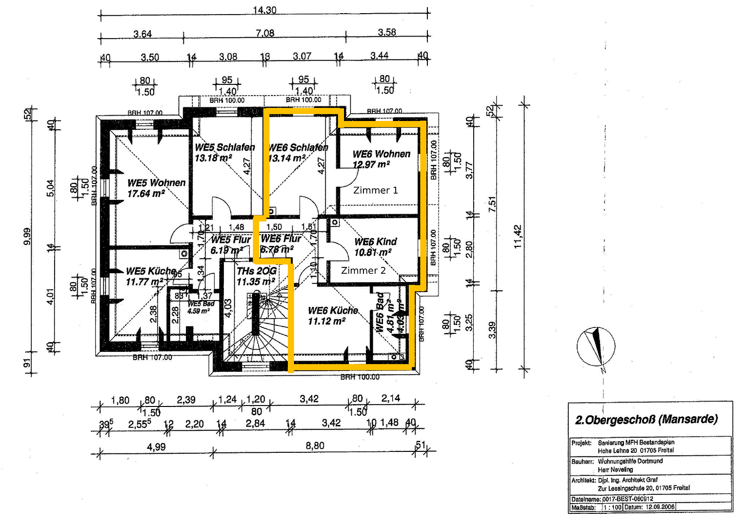 Pronájem bytu 2+1 55 m², Hohe Lehne 20, Freital, Sasko Pronájem bytu 2+1 55 m², Hohe Lehne 20, Freital, Sasko