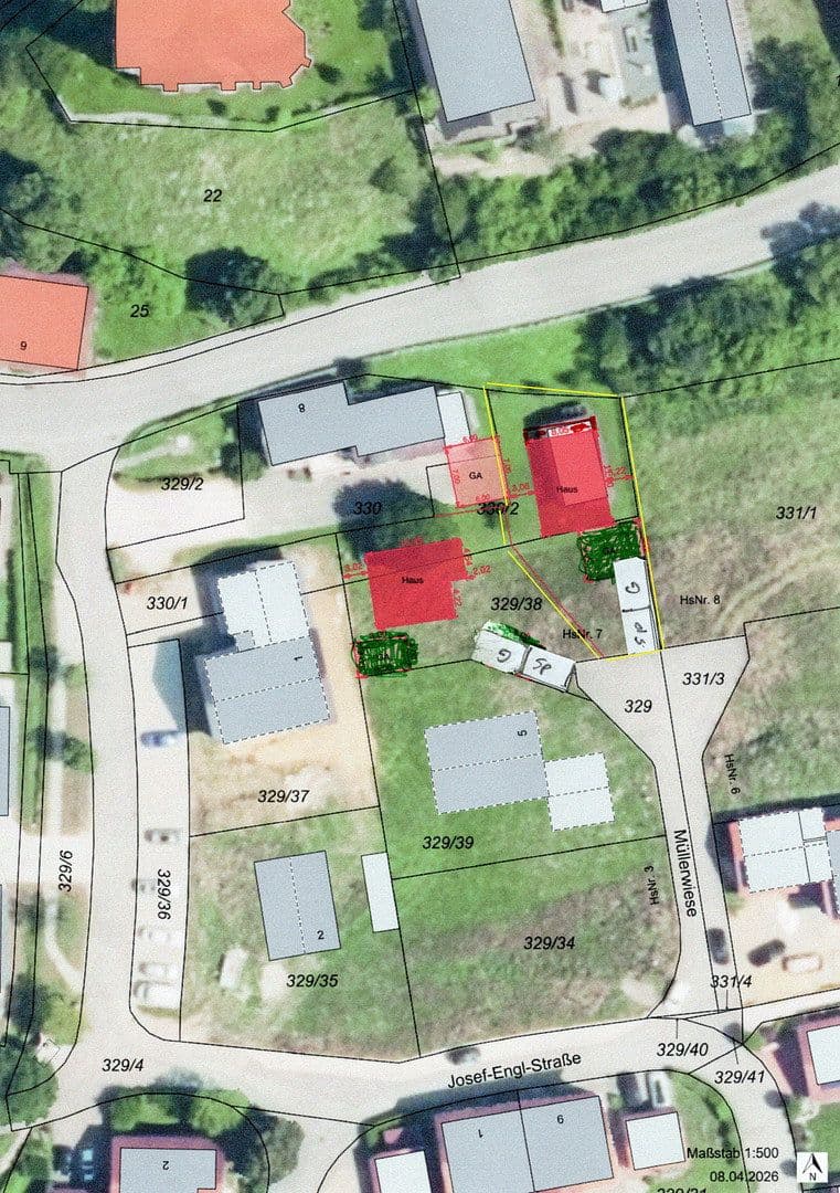 Prodej pozemku 470 m², Müllerwiese 7, Perach, Bavorsko Prodej pozemku 470 m², Müllerwiese 7, Perach, Bavorsko