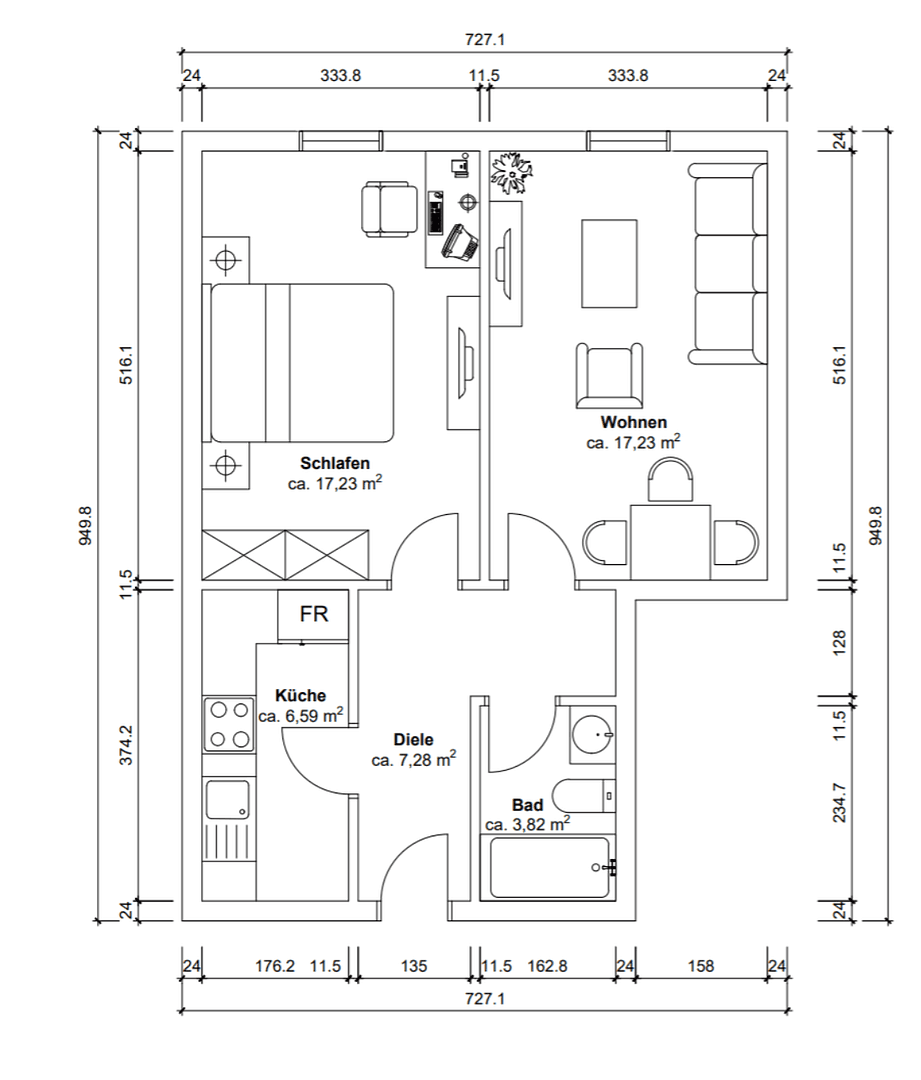 Prodej bytu 2+1 54 m², Paulinenstraße 42, Essen, Severní Porýní-Vestfálsko Prodej bytu 2+1 54 m², Paulinenstraße 42, Essen, Severní Porýní-Vestfálsko