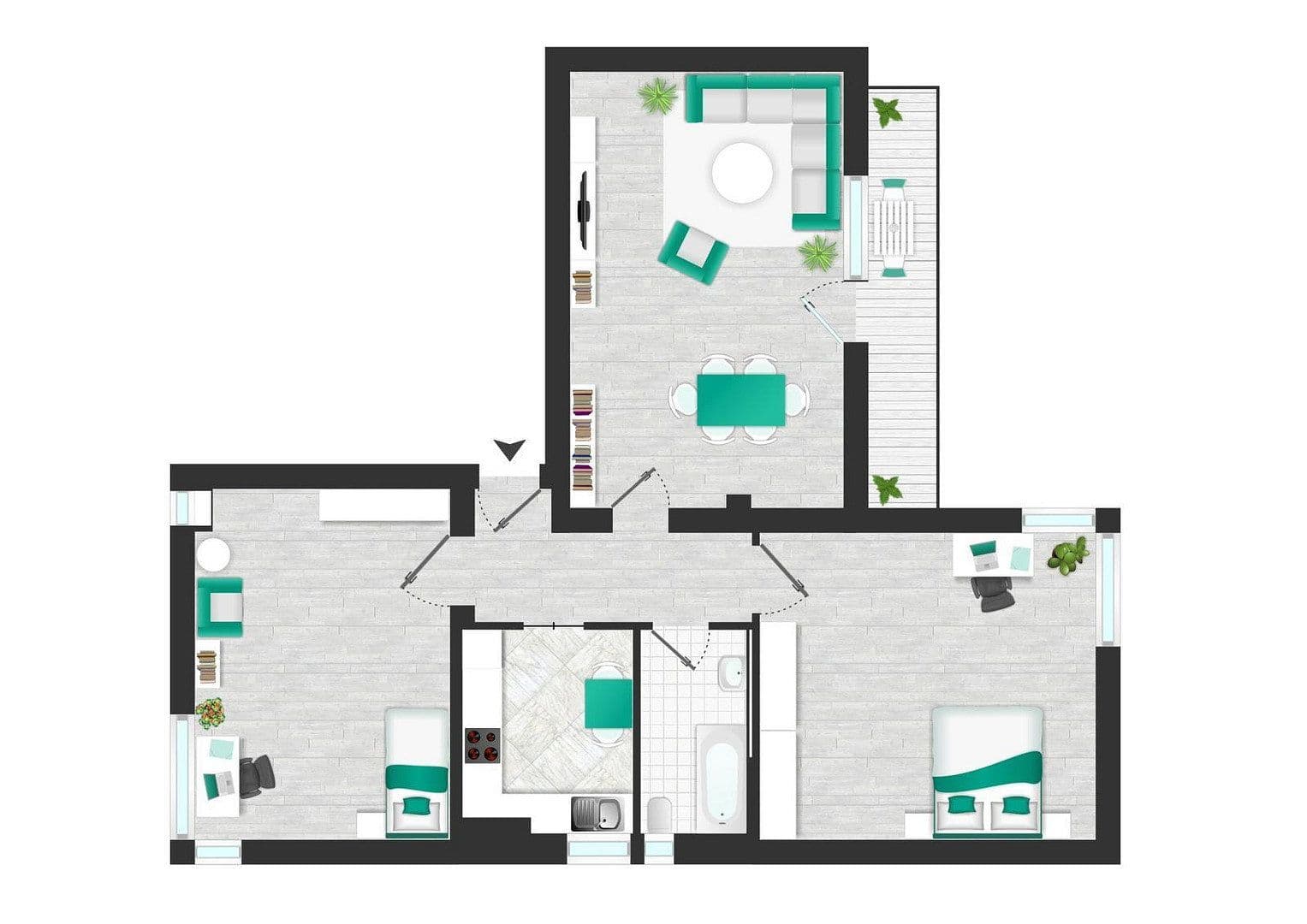 Prodej bytu 3+1 93 m², Orleansstrasse 1, Bremen, Bremen Prodej bytu 3+1 93 m², Orleansstrasse 1, Bremen, Bremen