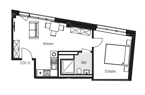 Pronájem bytu 2+1 45 m², Steinbühler Straße 4-6, Nürnberg, Bavorsko Pronájem bytu 2+1 45 m², Steinbühler Straße 4-6, Nürnberg, Bavorsko
