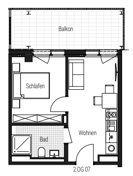 Pronájem bytu 2+1 38 m², Steinbühler Straße 4-6, Nürnberg, Bavorsko Pronájem bytu 2+1 38 m², Steinbühler Straße 4-6, Nürnberg, Bavorsko