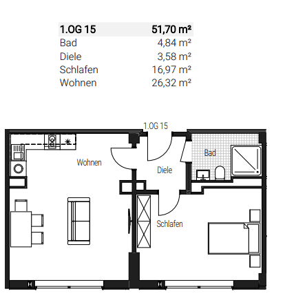 Pronájem bytu 2+1 52 m², Steinbühler Straße 4-6, Nürnberg, Bavorsko Pronájem bytu 2+1 52 m², Steinbühler Straße 4-6, Nürnberg, Bavorsko