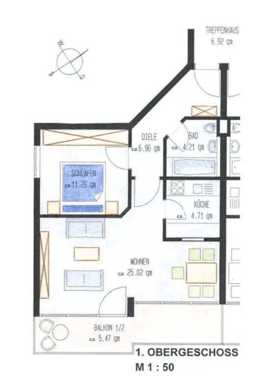 Pronájem bytu 2+1 58 m², Germering, Bavorsko Pronájem bytu 2+1 58 m², Germering, Bavorsko