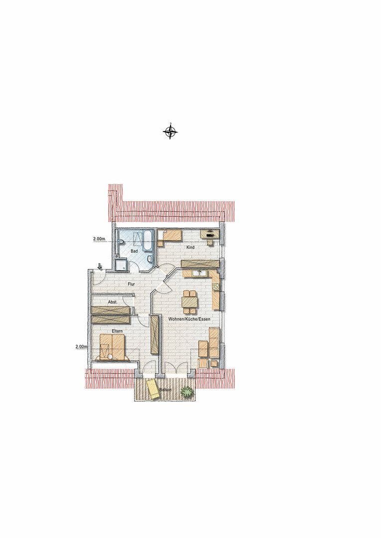Pronájem bytu 3+kk 93 m², Graf-Seinsheim-Straße 5, Grünbach (Bockhorn), Bavorsko Pronájem bytu 3+kk 93 m², Graf-Seinsheim-Straße 5, Grünbach (Bockhorn), Bavorsko