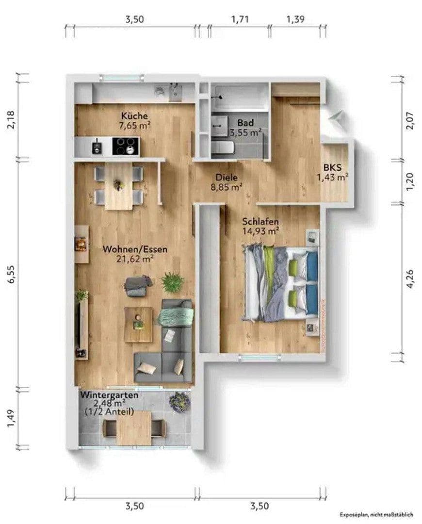 Pronájem bytu 2+1 63 m², Lichtenbergerstraße 12, Monheim am Rhein, Severní Porýní-Vestfálsko Pronájem bytu 2+1 63 m², Lichtenbergerstraße 12, Monheim am Rhein, Severní Porýní-Vestfálsko