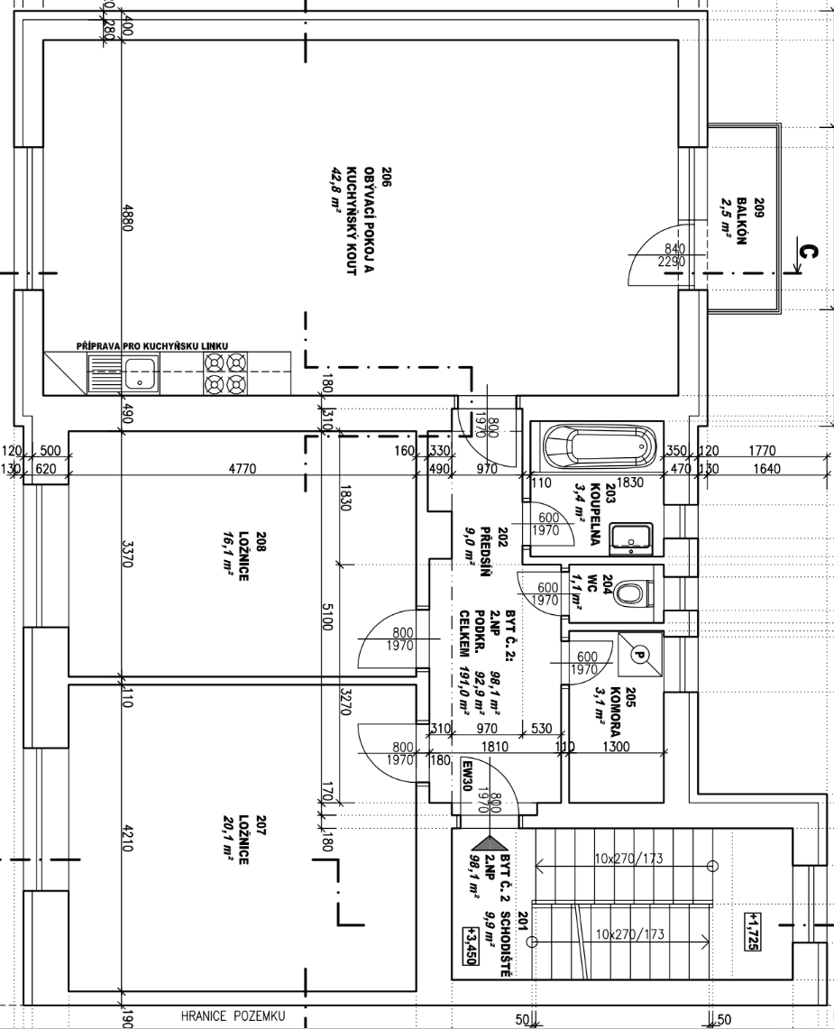 Pronájem bytu 3+kk 98 m², Na Šedivé, Praha, Praha Pronájem bytu 3+kk 98 m², Na Šedivé, Praha, Praha