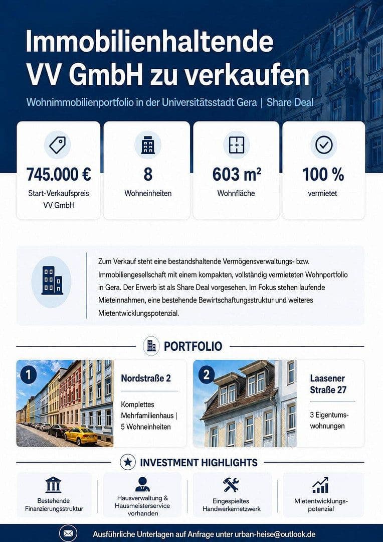 Prodej domu 603 m², pozemek 463 m², Nordstraße 2, Gera, Durynsko Prodej domu 603 m², pozemek 463 m², Nordstraße 2, Gera, Durynsko