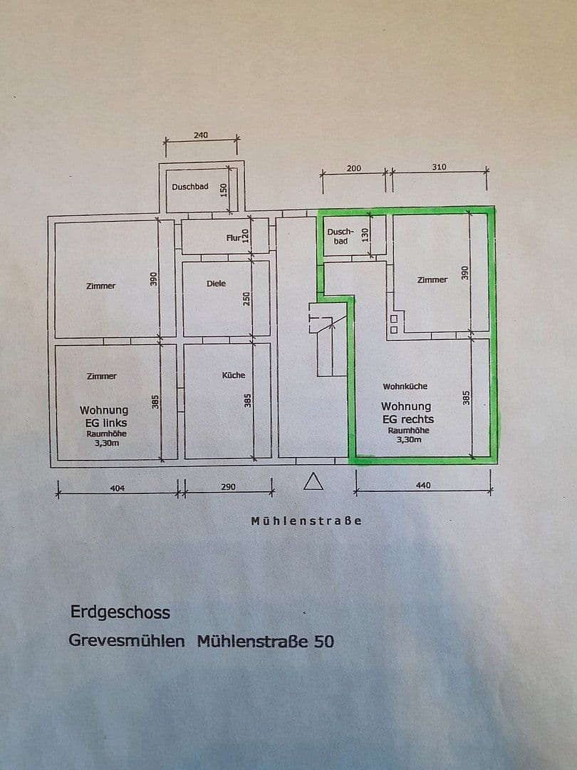 Pronájem bytu 2+1 34 m², Mühlenstraße 50, Grevesmühlen, Mecklenburg-Vorpommern Pronájem bytu 2+1 34 m², Mühlenstraße 50, Grevesmühlen, Mecklenburg-Vorpommern