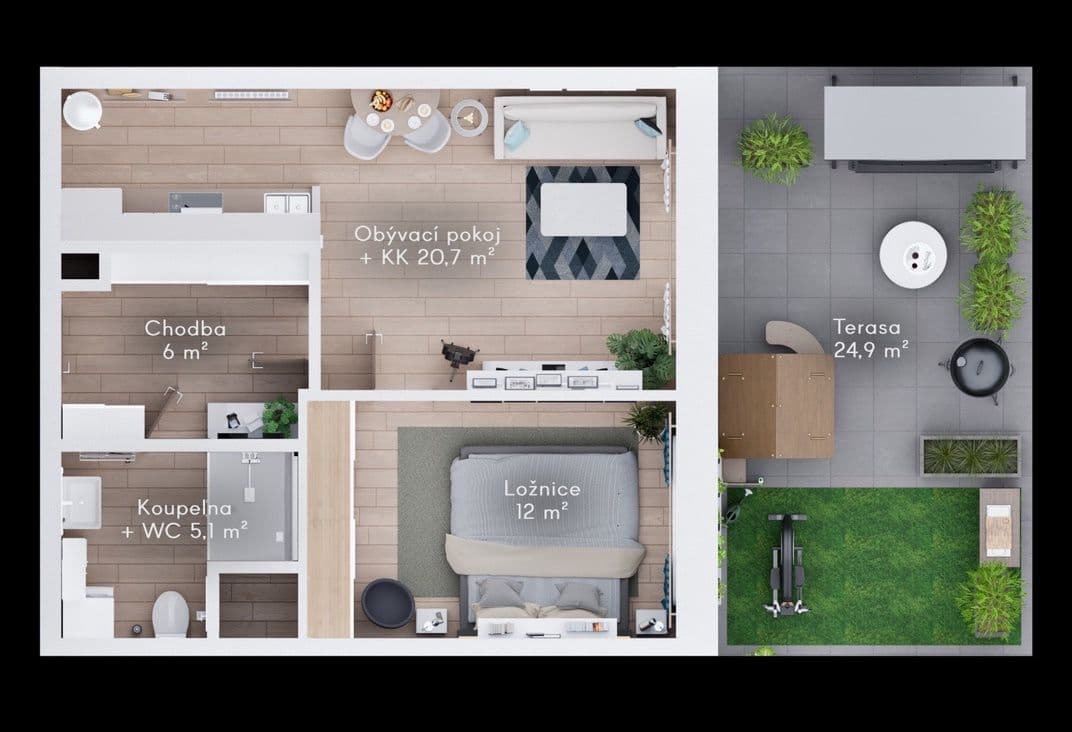 Pronájem bytu 2+kk 44 m², Třída Jiřího Pelikána, Olomouc, Olomoucký kraj Pronájem bytu 2+kk 44 m², Třída Jiřího Pelikána, Olomouc, Olomoucký kraj
