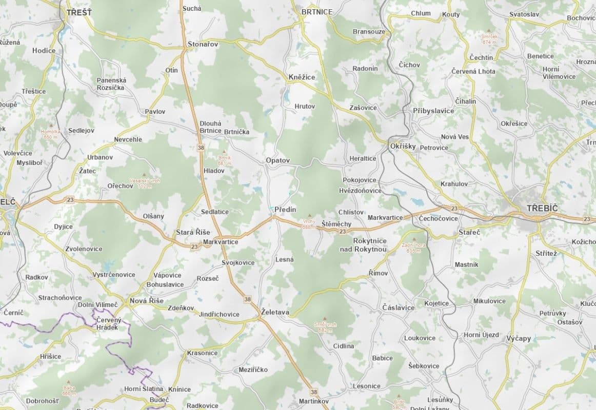 Prodej pozemku 6.293 m², Předín, Kraj Vysočina Prodej pozemku 6.293 m², Předín, Kraj Vysočina